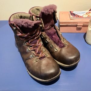 Dansko Lace Up Shearling Chelsea